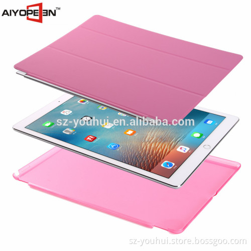 Hot Sales fashion and PU smart cover case Many folded 3 styles tablet shenzhen supplier for ipad pro 12.9''cases